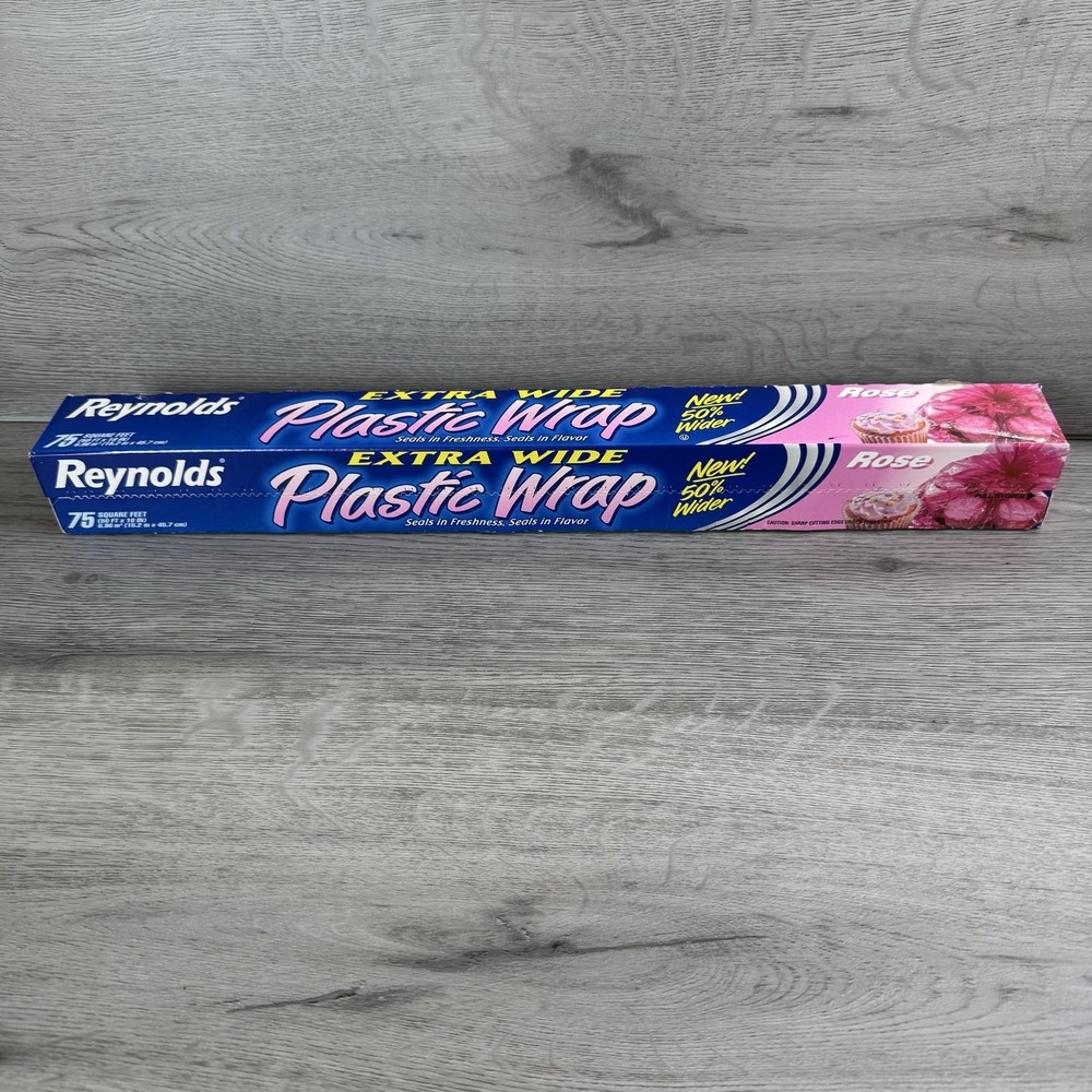 Reynolds Extra Wide Plastic Cling Wrap Roll 75 Sq Ft 18 In Rose Clear Food